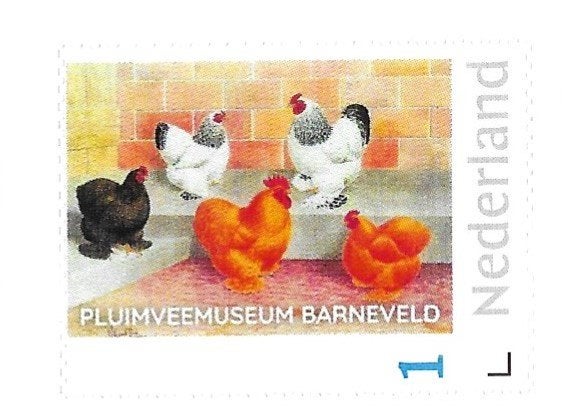 Persoonlijke zegel Nederland Pluimveemuseum Barneveld kippen, Ophalen of Verzenden, Na 1940, Postfris