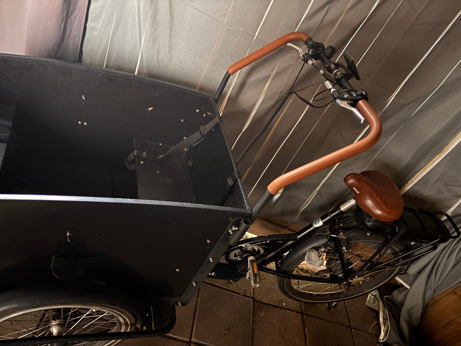 Troy bakfiets met regenkap en stangen, Fietsen en Brommers, Ophalen of Verzenden, Gebruikt, Overige merken, Huif