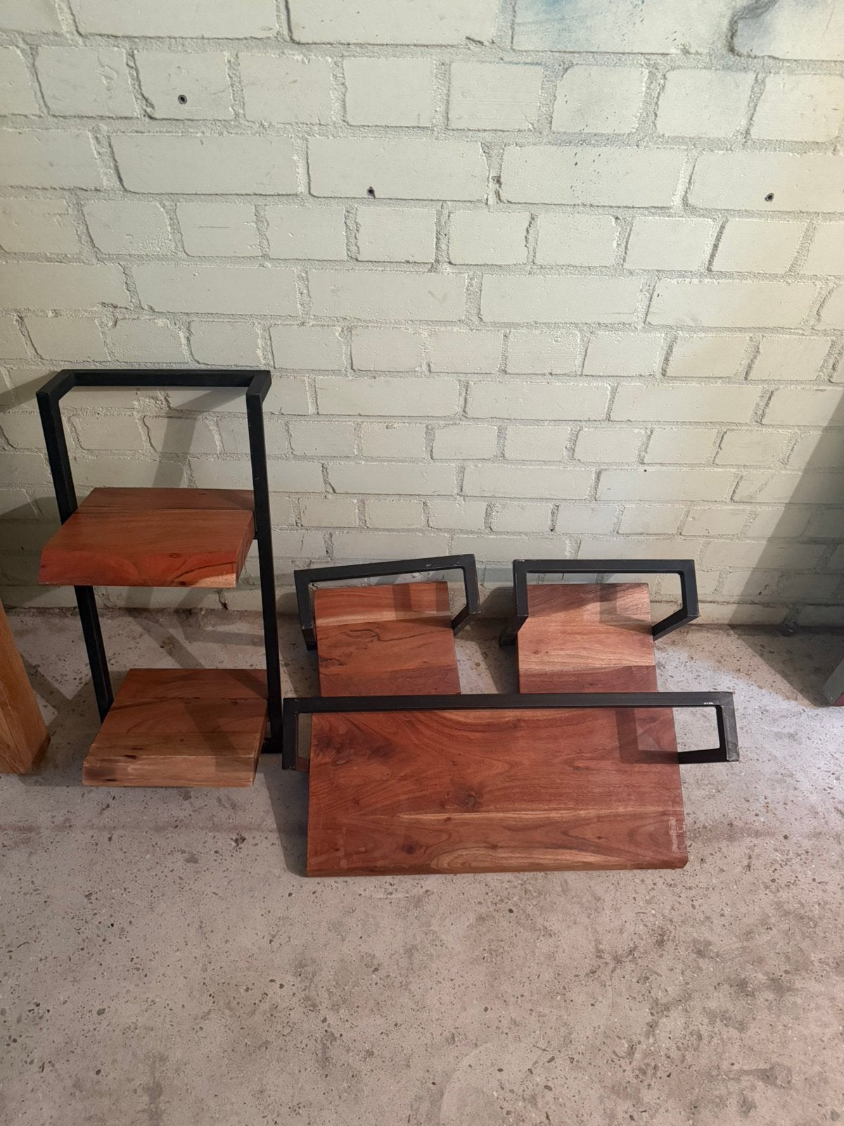 mango hout muur decoratie, Ophalen, Zo goed als nieuw