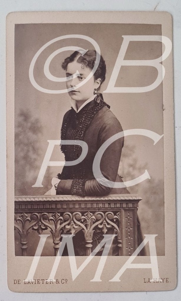 cdv knappe Catharina Schimmelpenninck 1880 Den Haag, Verzenden, Voor 1940, Gebruikt, Foto