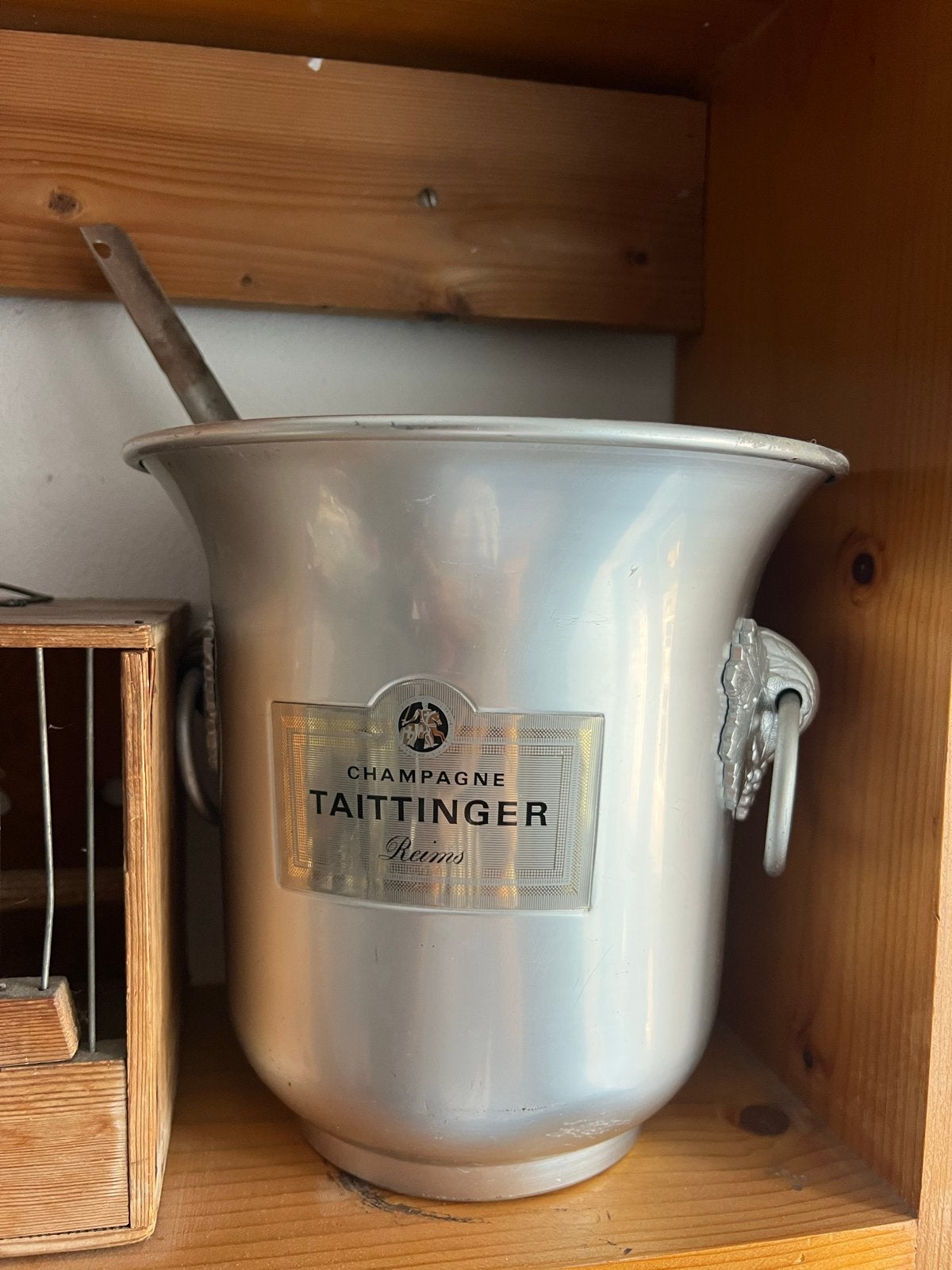 Vintage Taittinger Champagne ijsemmer - Aluminium, Huis en Inrichting, Vintage, Gebruikt, Ophalen of Verzenden, Metaal