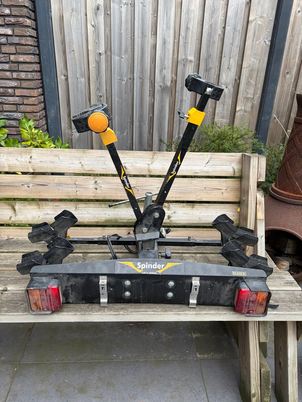 Fietsendrager - Spinder Hawk Trekhaakdrager - voor 2 fietsen, Auto diversen, Ophalen, 2 fietsen, Gebruikt, Trekhaakdrager