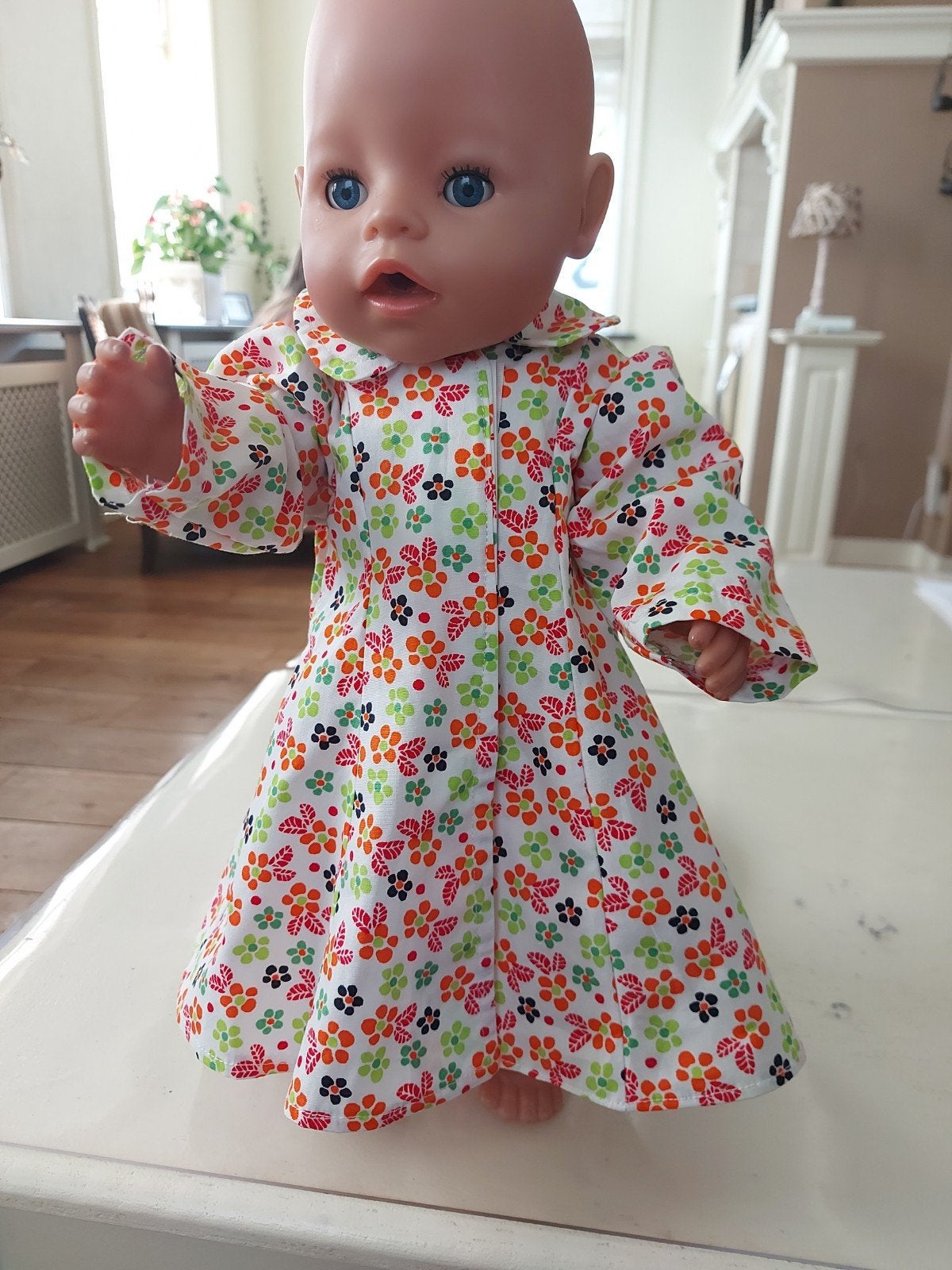 bloempjes lange jurk baby born pop 43cm, Kinderen en Baby's, Speelgoed | Poppen, Ophalen of Verzenden, Nieuw, Babypop