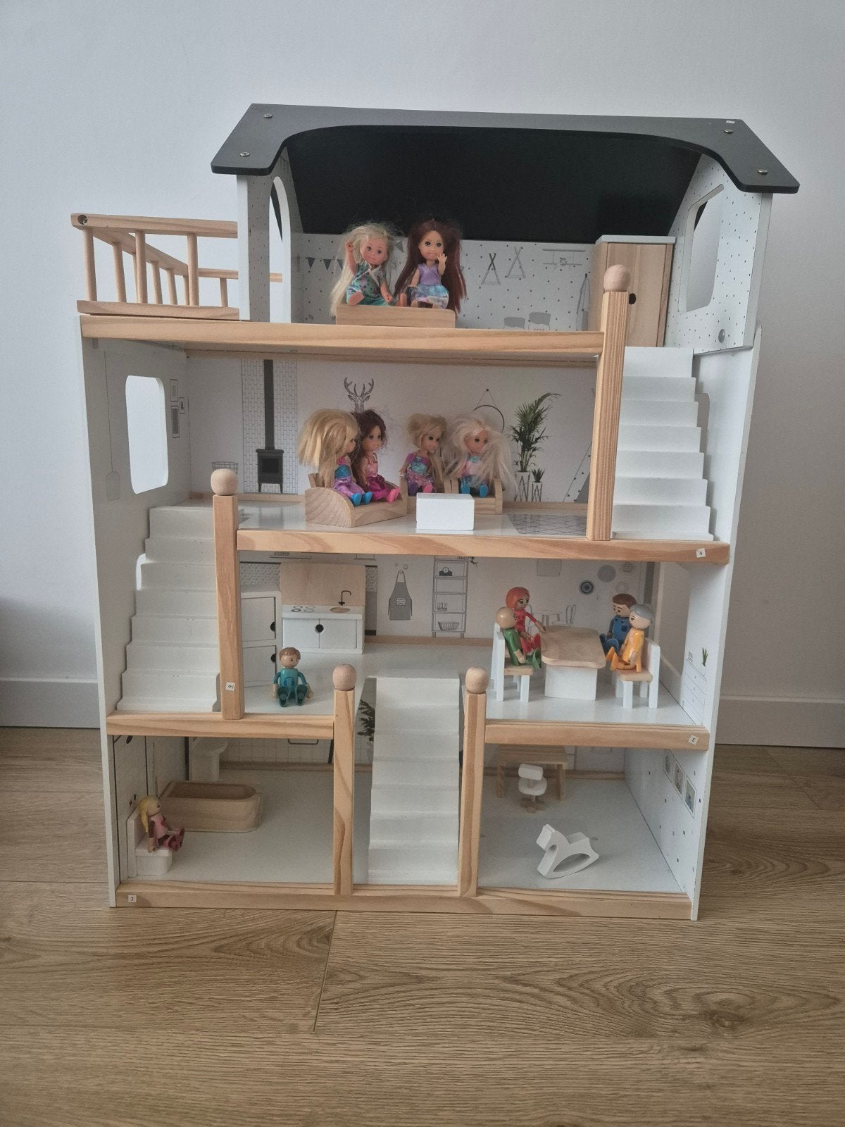 Petite Amelie Houten Poppenhuis  «La maison d'Amélie», Ophalen, Zo goed als nieuw, Poppenhuis