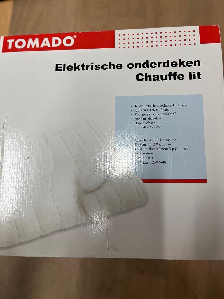elektrische deken, Ophalen, Eenpersoons, Wit, Deken of Dekbed