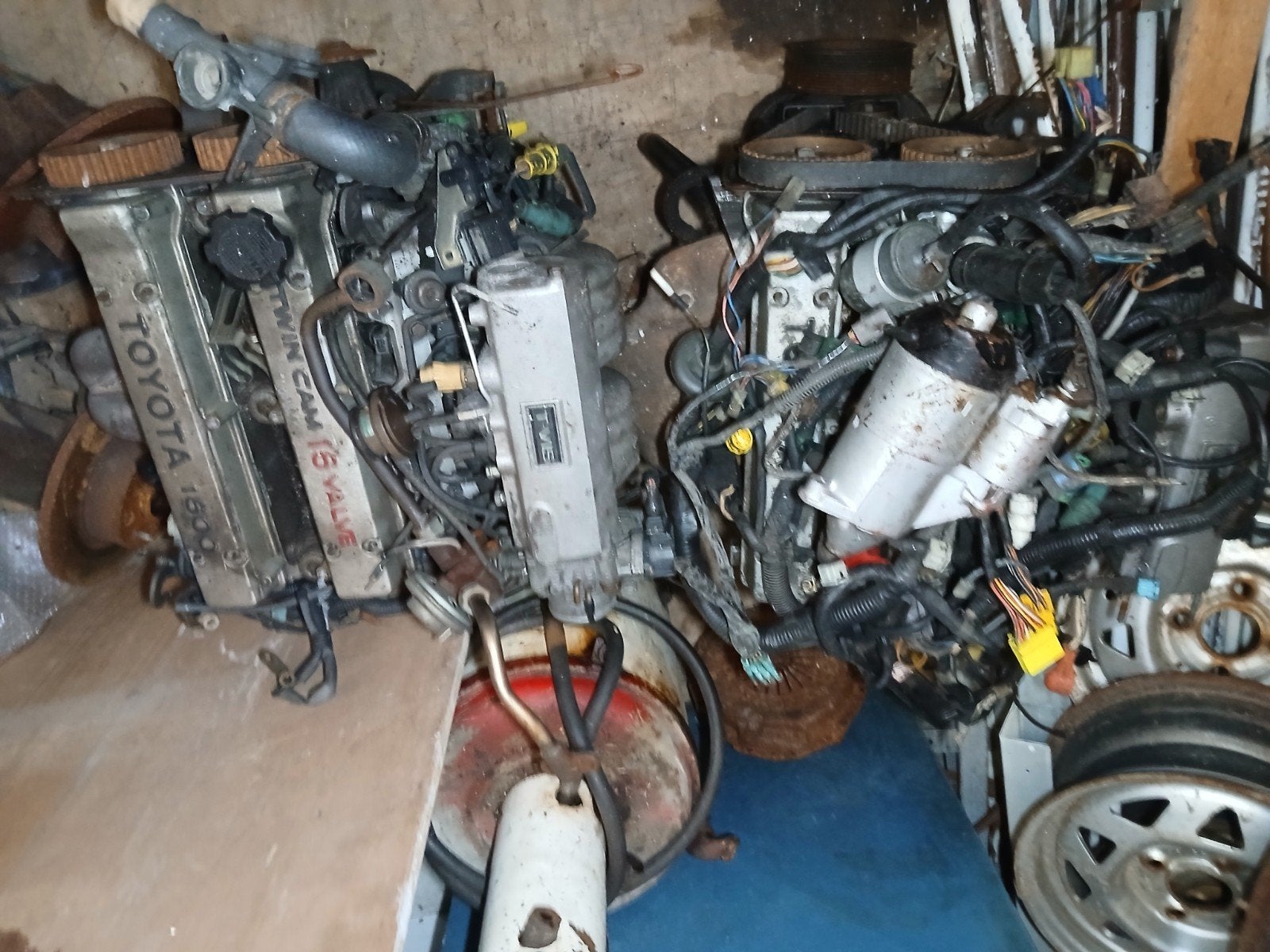 2 x toyota AE86 4AGE motoren 1 met schrick nokkenassen, Ophalen, Toyota