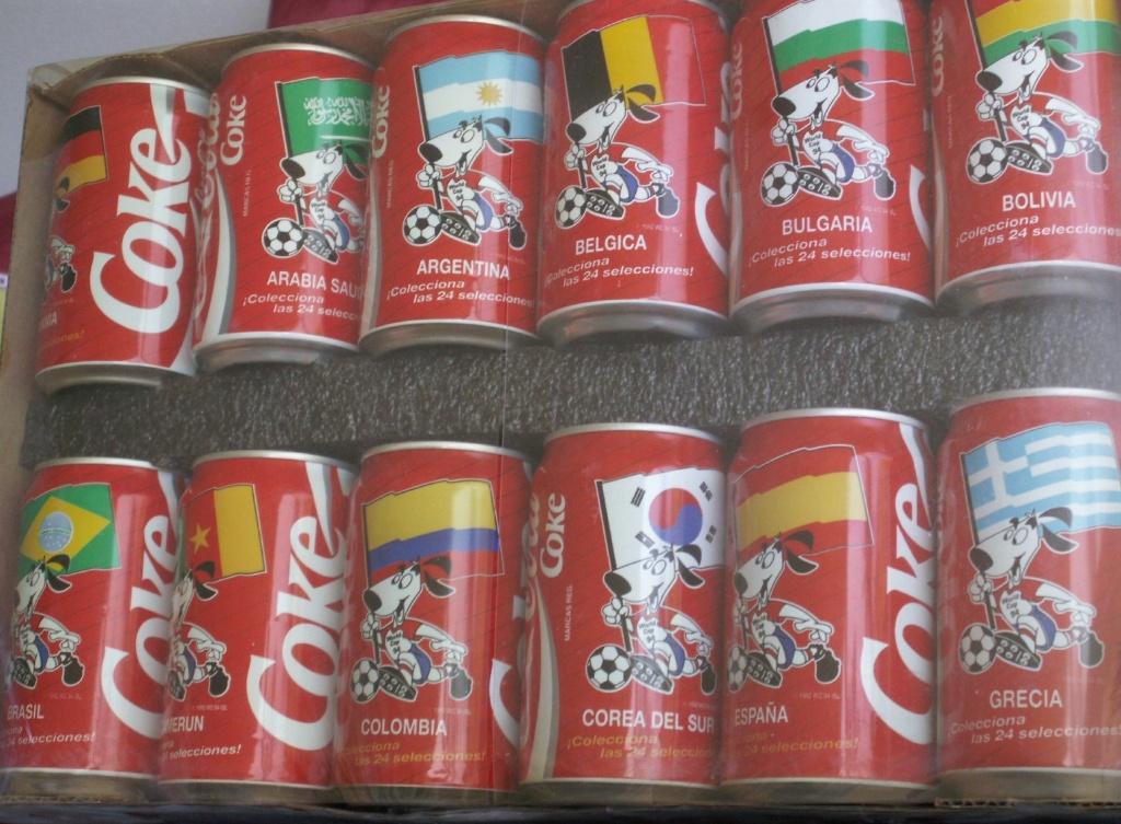 Complete set  24 Spaanse coca cola blikjes WK 1994 Amerika, Ophalen of Verzenden, Zo goed als nieuw, Overige typen
