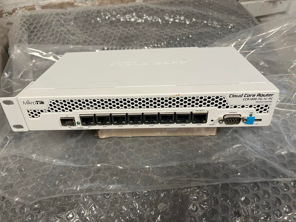 MikroTik Cloud Core Router CCR1009-7G-1C-PC, Ophalen of Verzenden, Zo goed als nieuw, Router