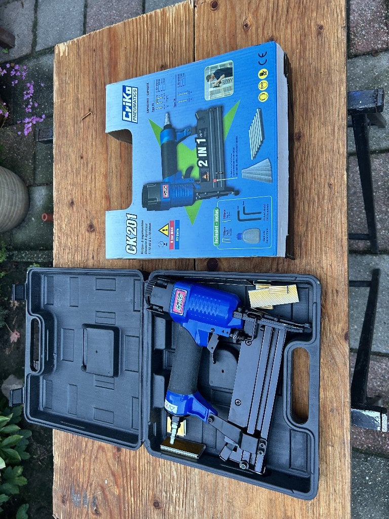 CRIKO CK201 Pneumatische Nagelmachine 2-in-1, Ophalen, Zo goed als nieuw, Tacker/nietmachine, Overige merken