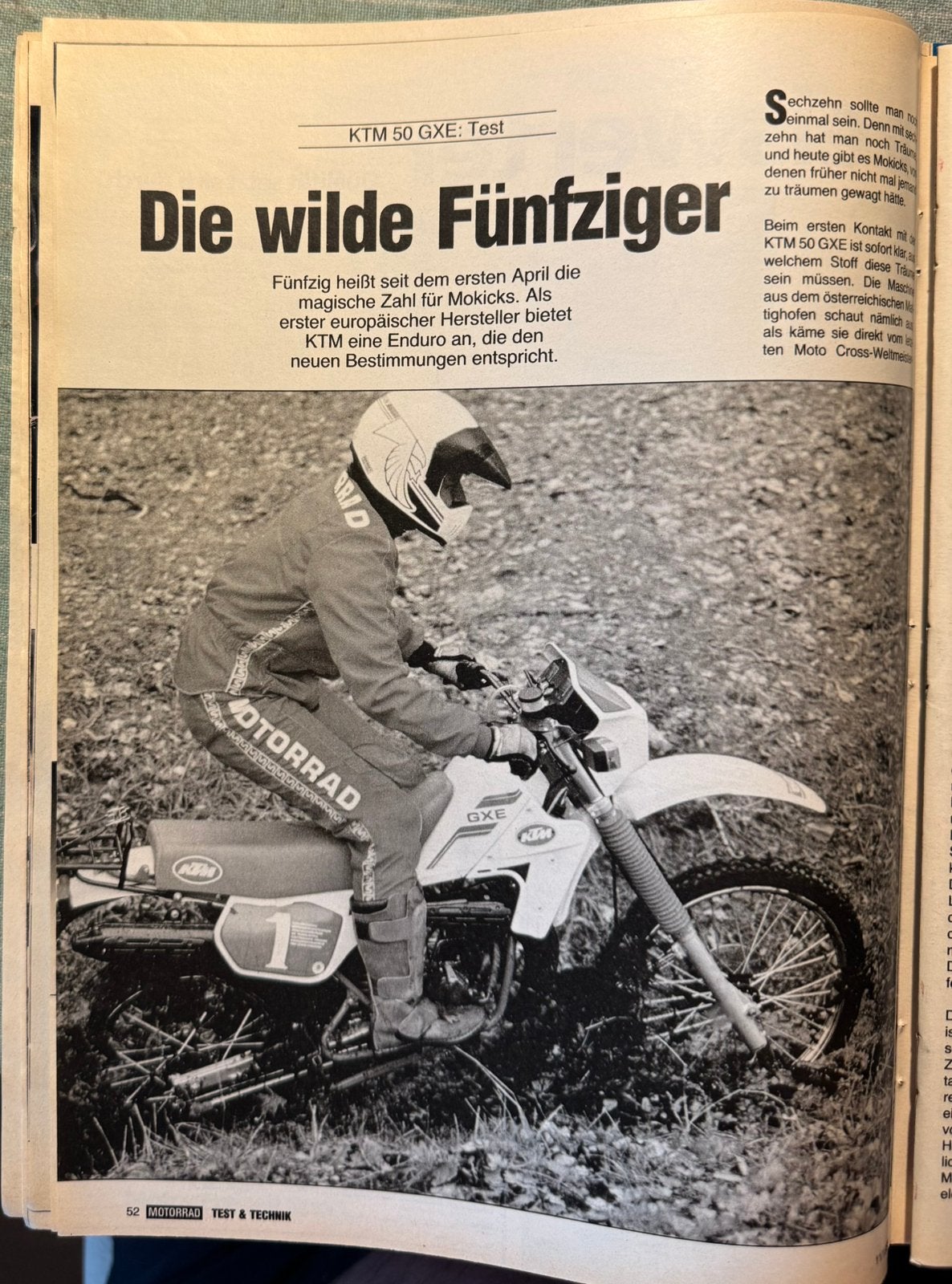 Test KTM 50 GXE, Verzenden, Zo goed als nieuw, Motoren