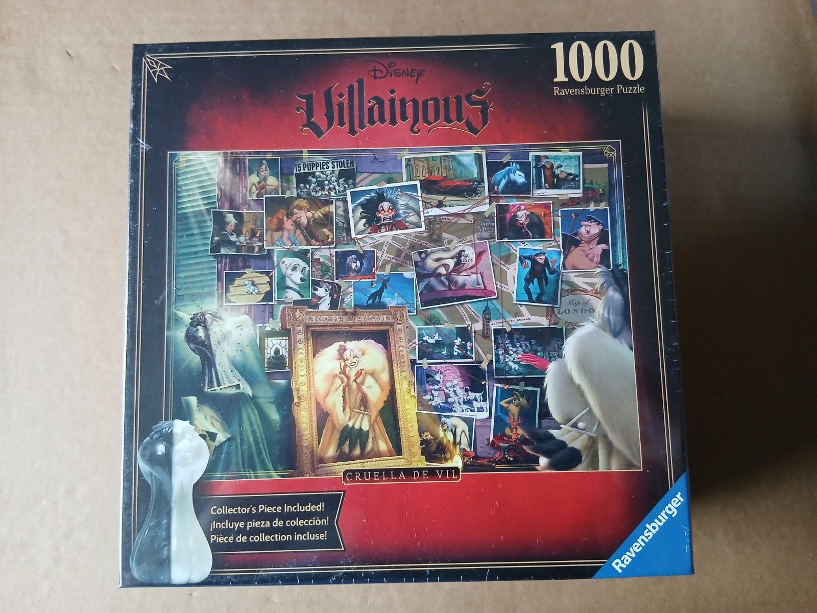 Nieuwe Disney Villainous Cruella Ravensburger Puzzel 1000 st, Ophalen of Verzenden, 500 t/m 1500 stukjes, Nieuw, Legpuzzel