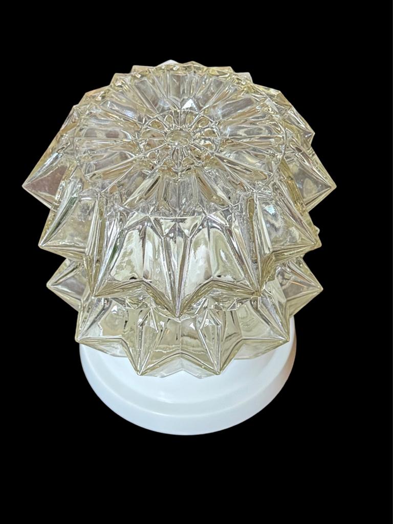 Glazen plafondlamp jaren 60, Ophalen of Verzenden