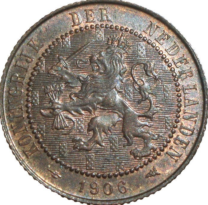 Nederland 2,5 cent 1906, Ophalen of Verzenden, Koningin Wilhelmina, Overige waardes, Losse munt