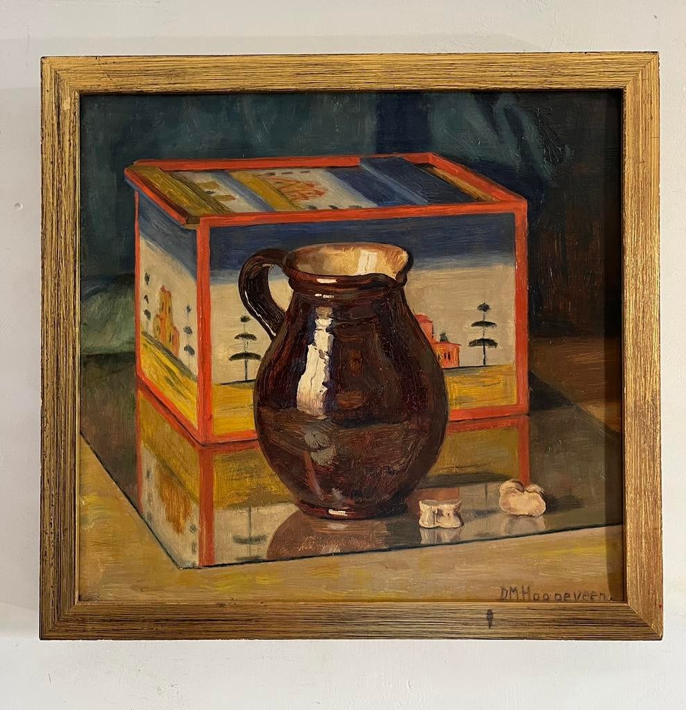 Stilleven schilderij Douwe Mattheus Hoogeveen, Antiek en Kunst, Kunst | Schilderijen | Klassiek, Ophalen of Verzenden