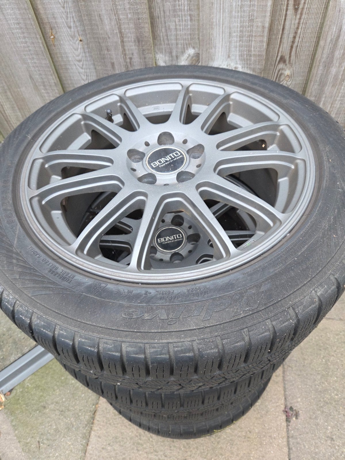 Bonito 16 inch velgen met Yokohama winterbanden 195/55R16, Auto-onderdelen, Banden en Velgen, Gebruikt, 16 inch, Banden en Velgen