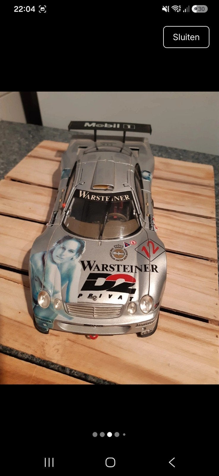 Mercedes-Benz CLK GTR Warsteiner schaalmodel 1:18, Ophalen of Verzenden, Gebruikt, Overige typen