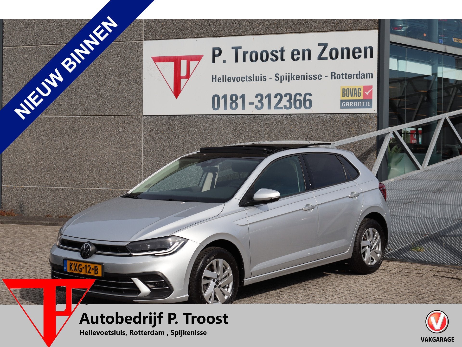 Volkswagen Polo 1.0 TSI Panoramadak/Apple carplay/Digitale t, Auto's, 12 maanden, Stof, Gebruikt, Bedrijf