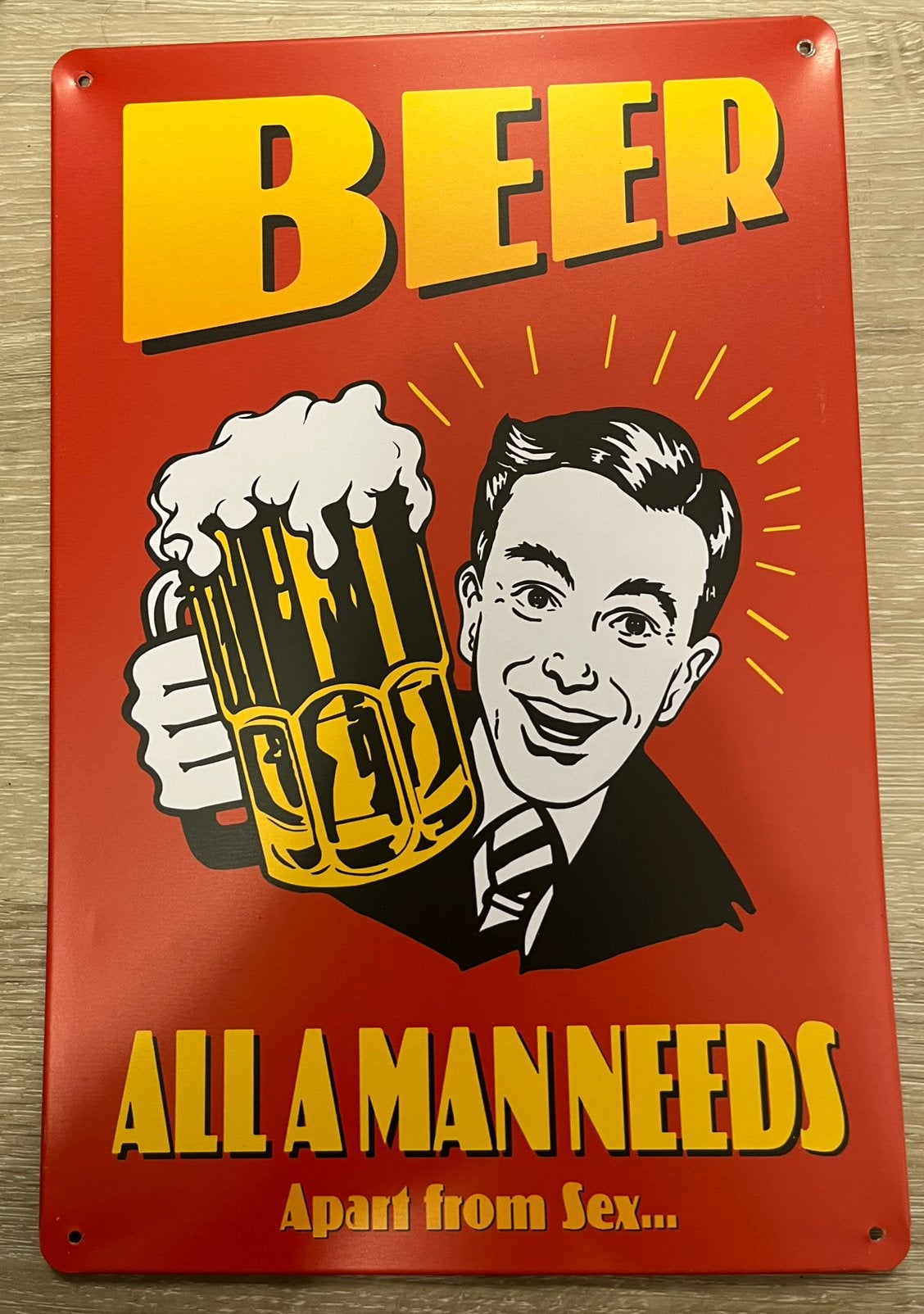 2 Vintage Bier Promotie Borden, Ophalen of Verzenden, Gebruikt, Reclamebord