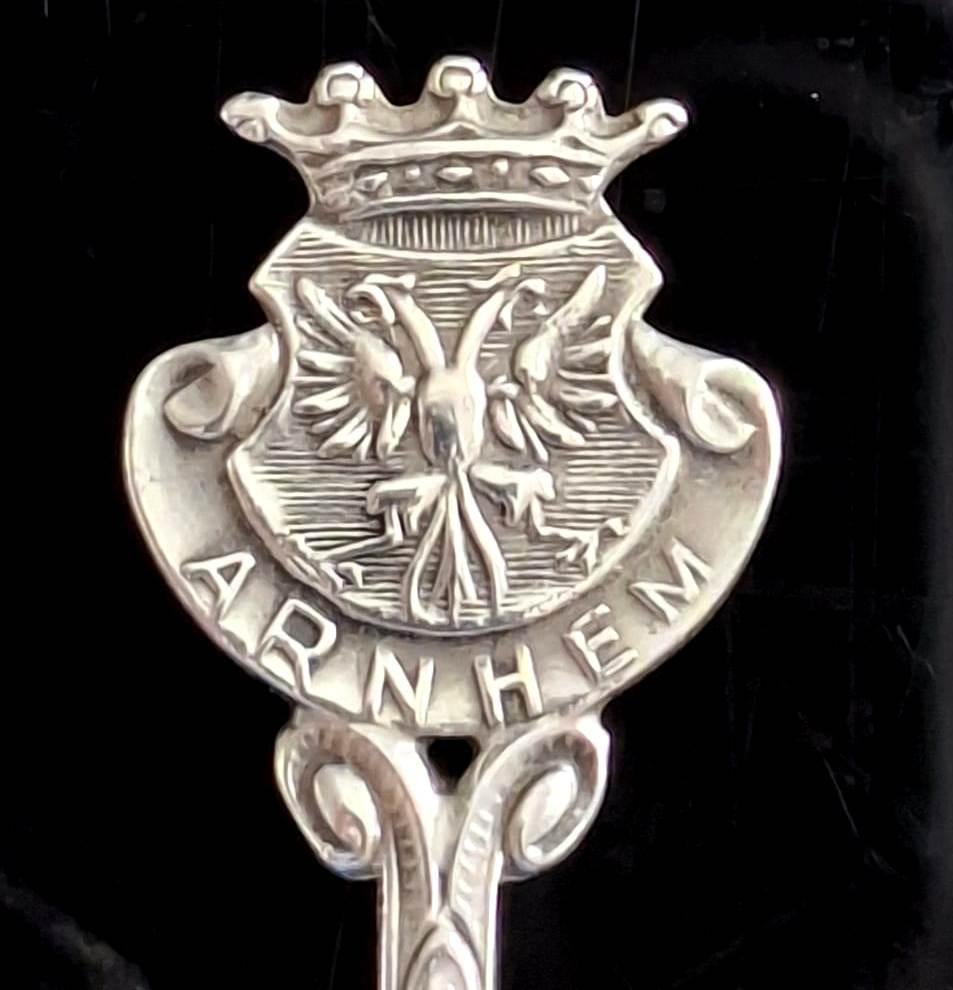 Prachtige Antieke Art Deco Zilver Gekroonde Lepel Arnhem, Antiek en Kunst, Ophalen of Verzenden, Zilver