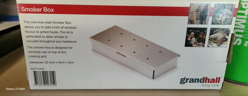 Grandhall RVS Smoker Box voor Barbecue - Nieuw, Tuin en Terras, Barbecue-accessoires, Ophalen of Verzenden, Nieuw, Grandhall
