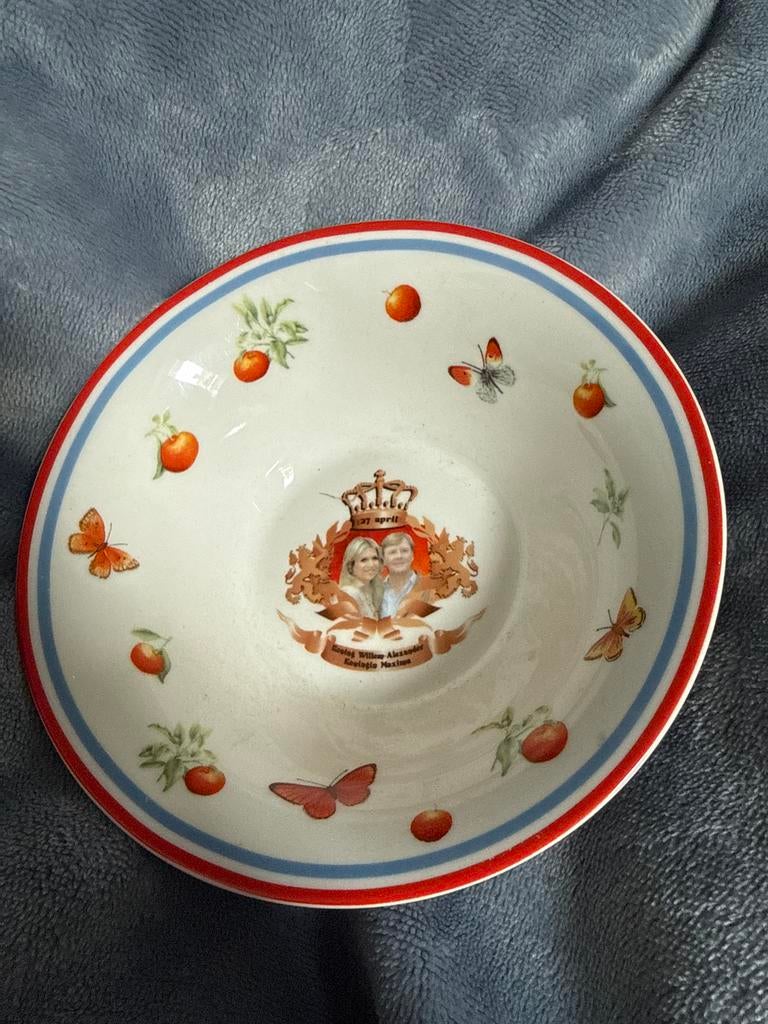 Koningsdag schaaltje Willem-Alexander & Máxima, Ophalen of Verzenden