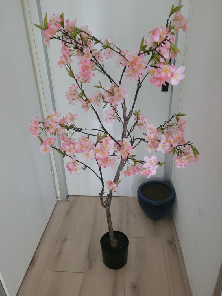 Kunst Kersenbloesem Boom - Roze - 120 cm, Ophalen, Binnen, Roze, Onderhoudsvrij
