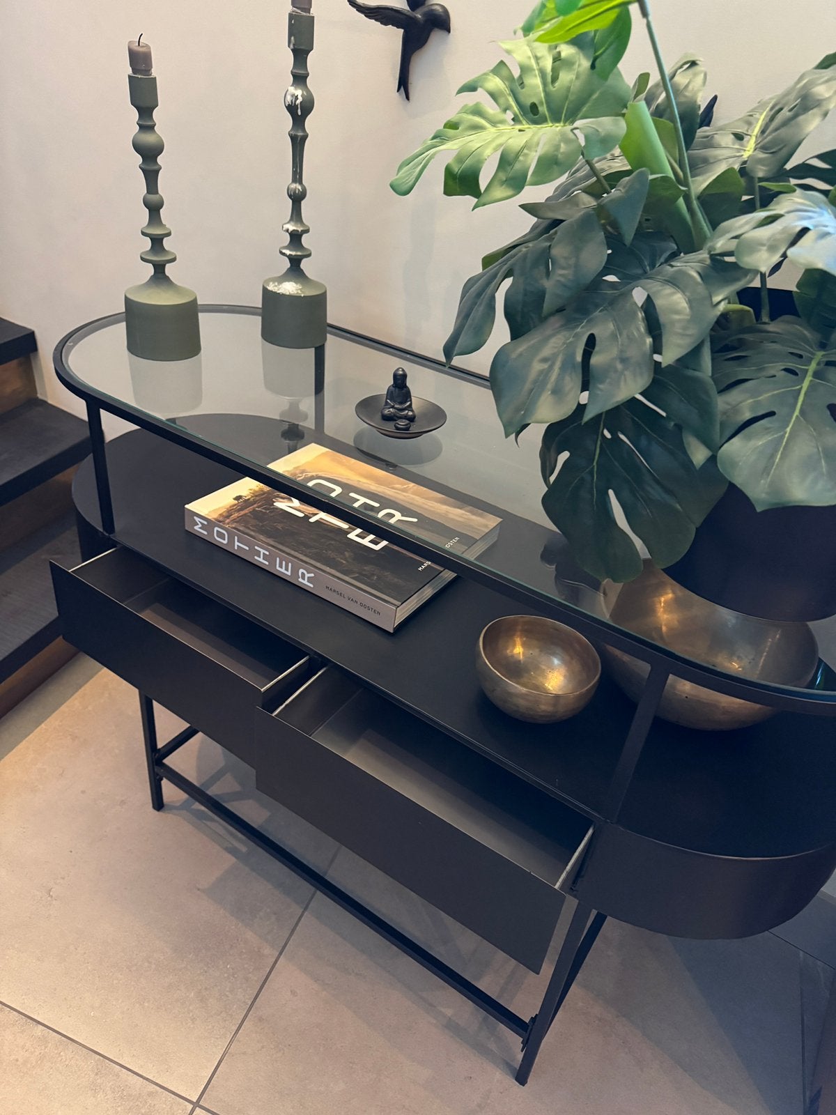WOOOD Exclusive Imani bijzettafel, Ophalen, 100 tot 150 cm, Rond, 50 tot 100 cm