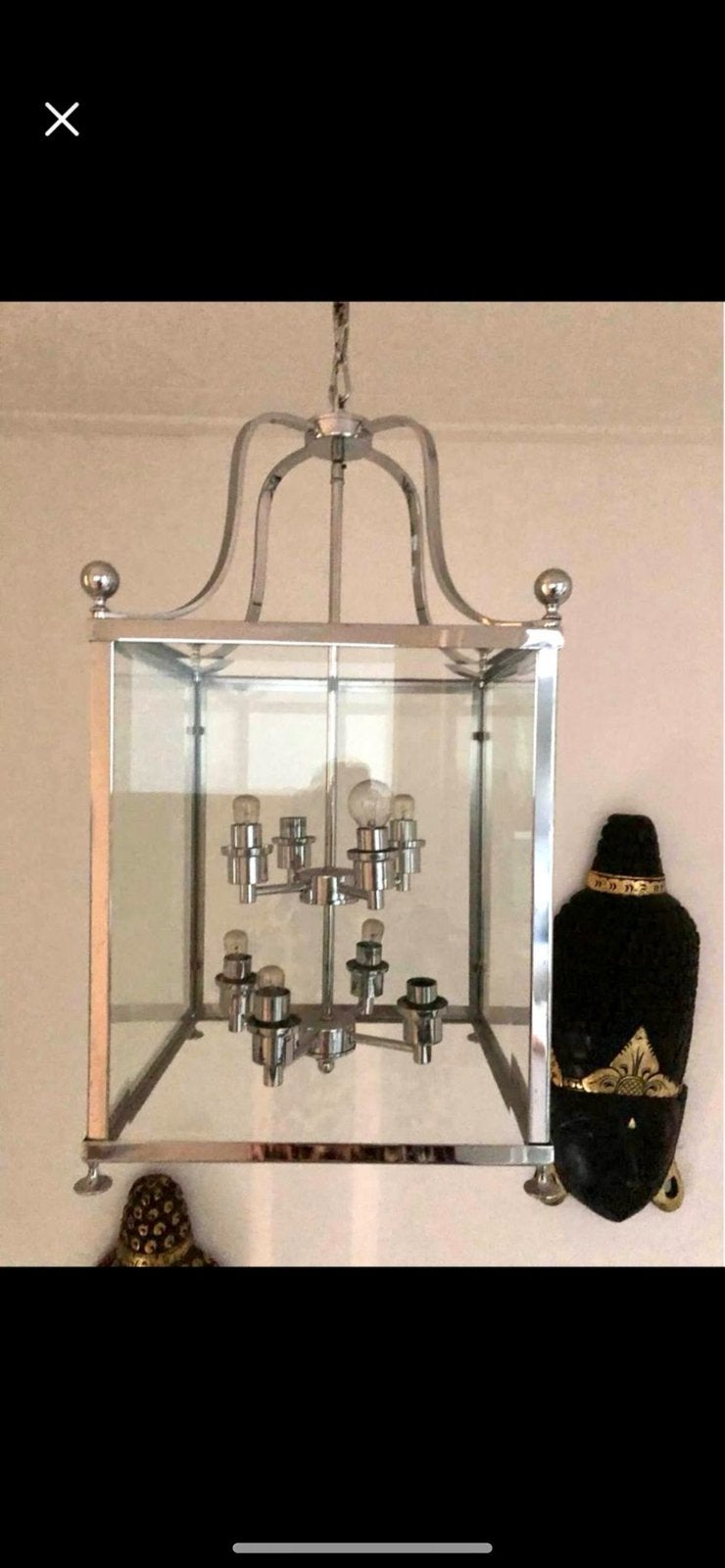 Mooi hang dta lamp zilverkleur, Ophalen, Nieuw