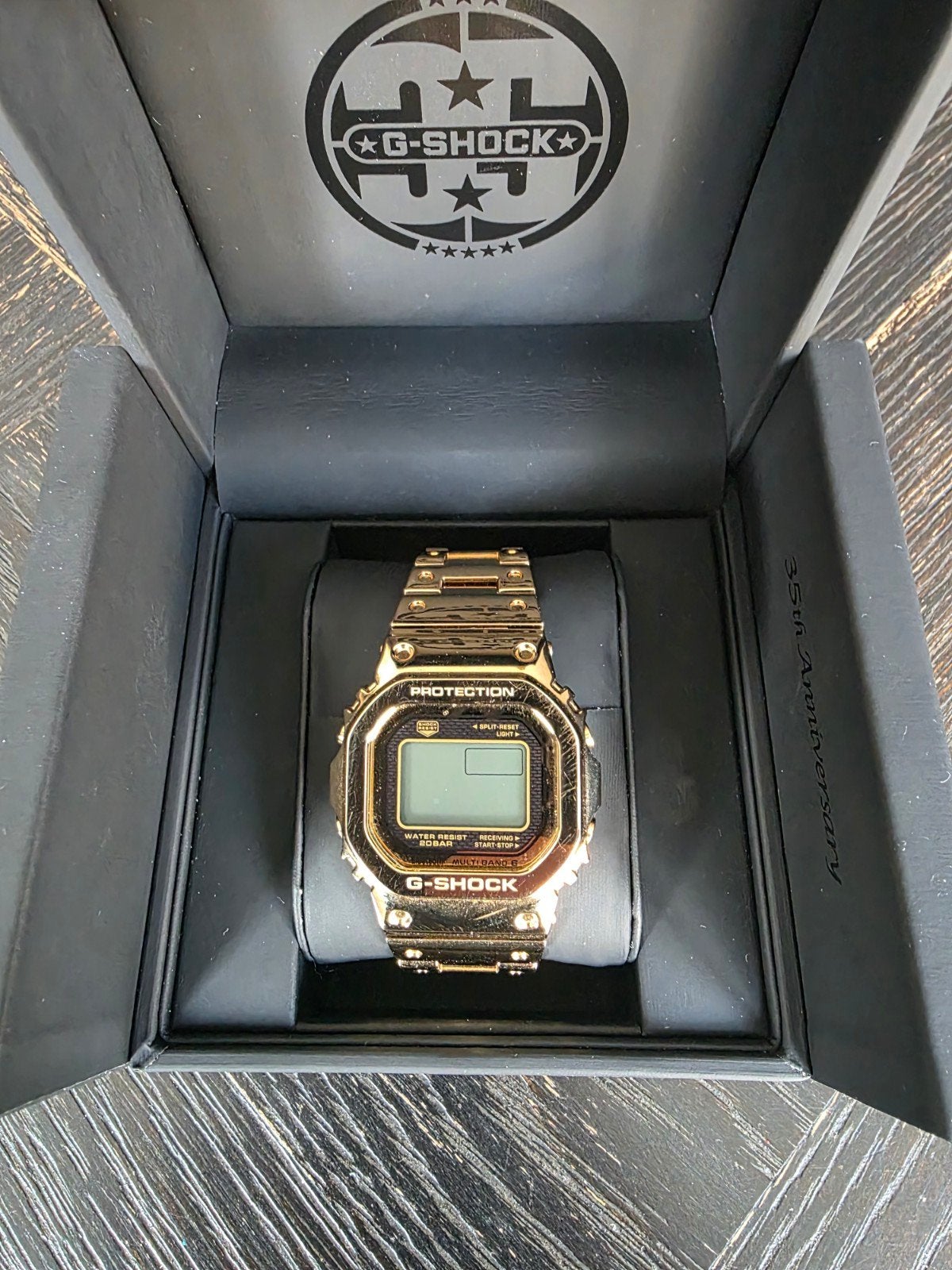 Casio G-Shock GMW-B5000GD-9ER 35th Anniversary Goud, Sieraden, Tassen en Uiterlijk, Staal, Polshorloge, Ophalen of Verzenden, Zo goed als nieuw
