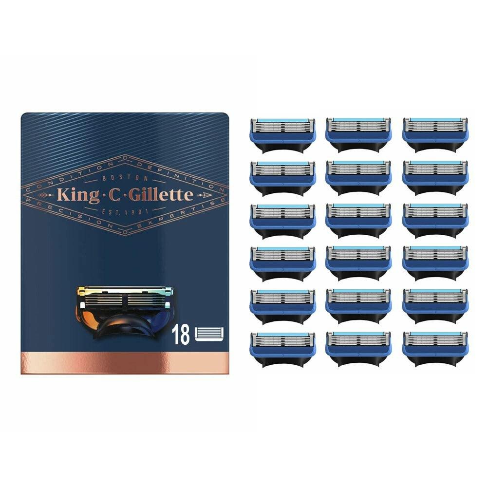 King C. Gillette Scheermesjes 18 stuks Fusion 5, Ophalen, Nieuw, Gehele gezicht