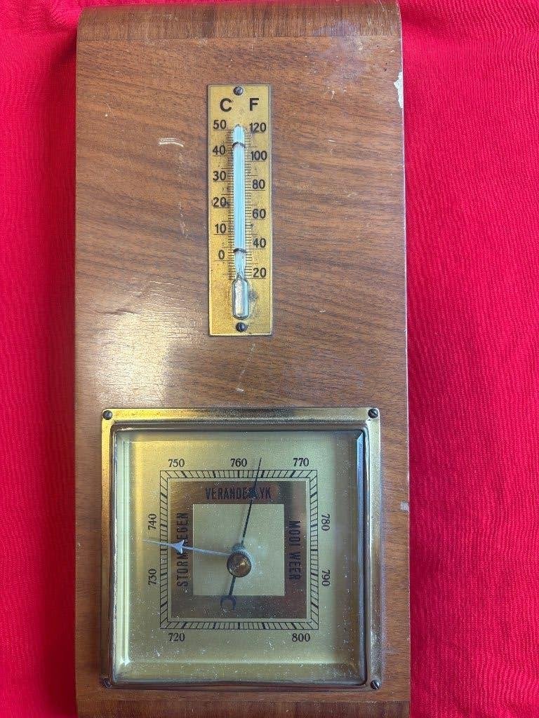 Antiek Instrumenten Duitse Barometer Thermometer1905 Zeer, Antiek en Kunst, Ophalen of Verzenden