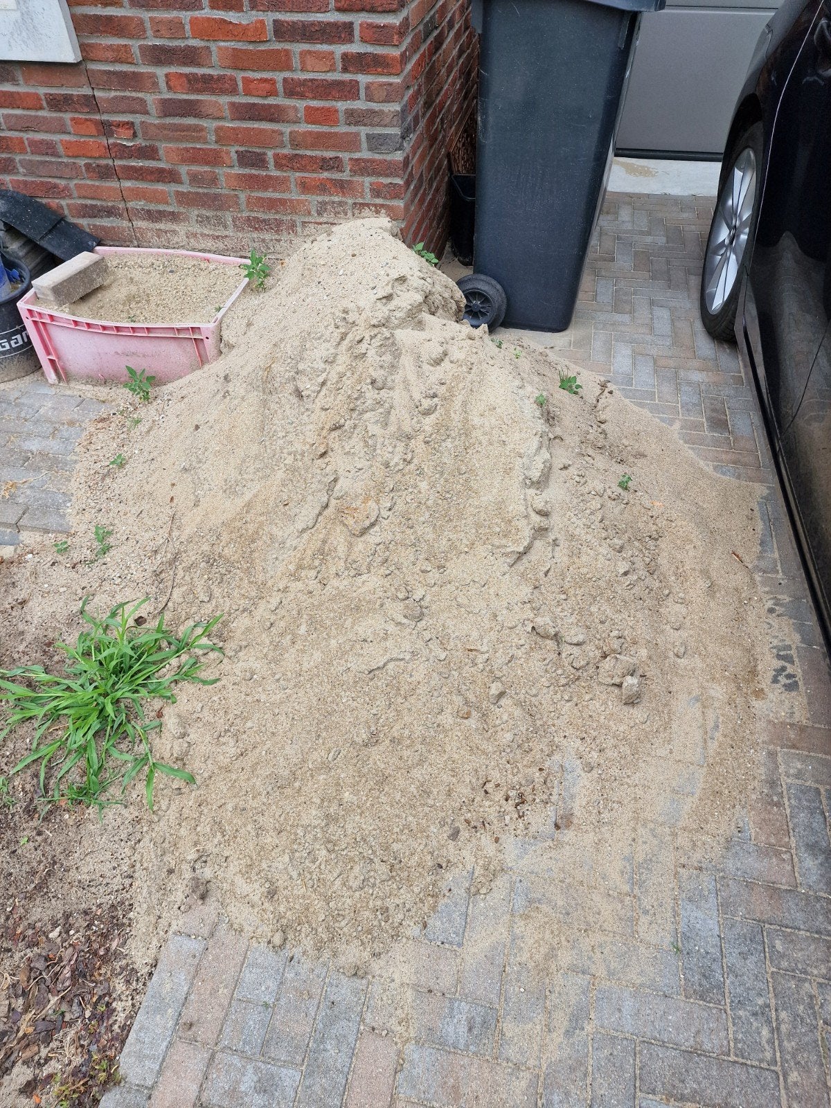 Kleine berg schoon witzand / straat zand gratis af te halen, Tuin en Terras, Zand, Ophalen, Ophoogzand