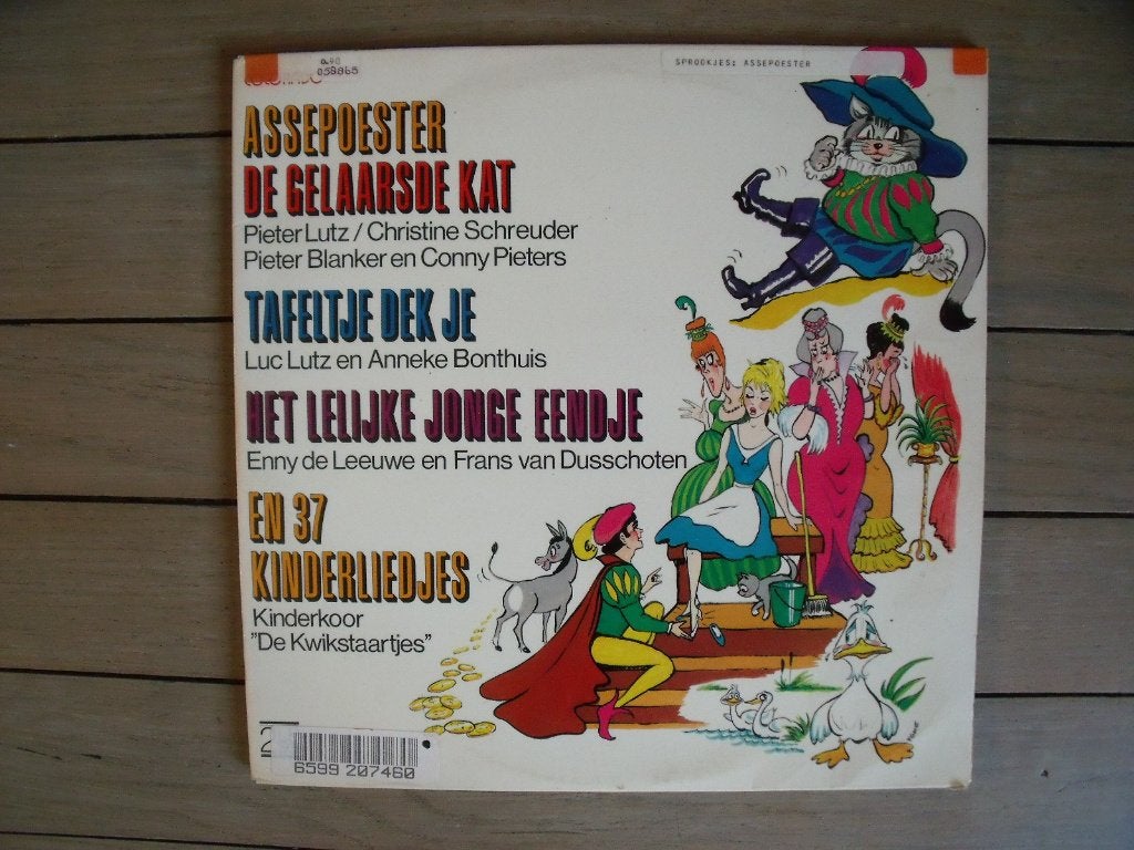 Assepoester - De gelaarsde kat, Gebruikt, Ophalen of Verzenden, Verhaal of Sprookje, 12 inch