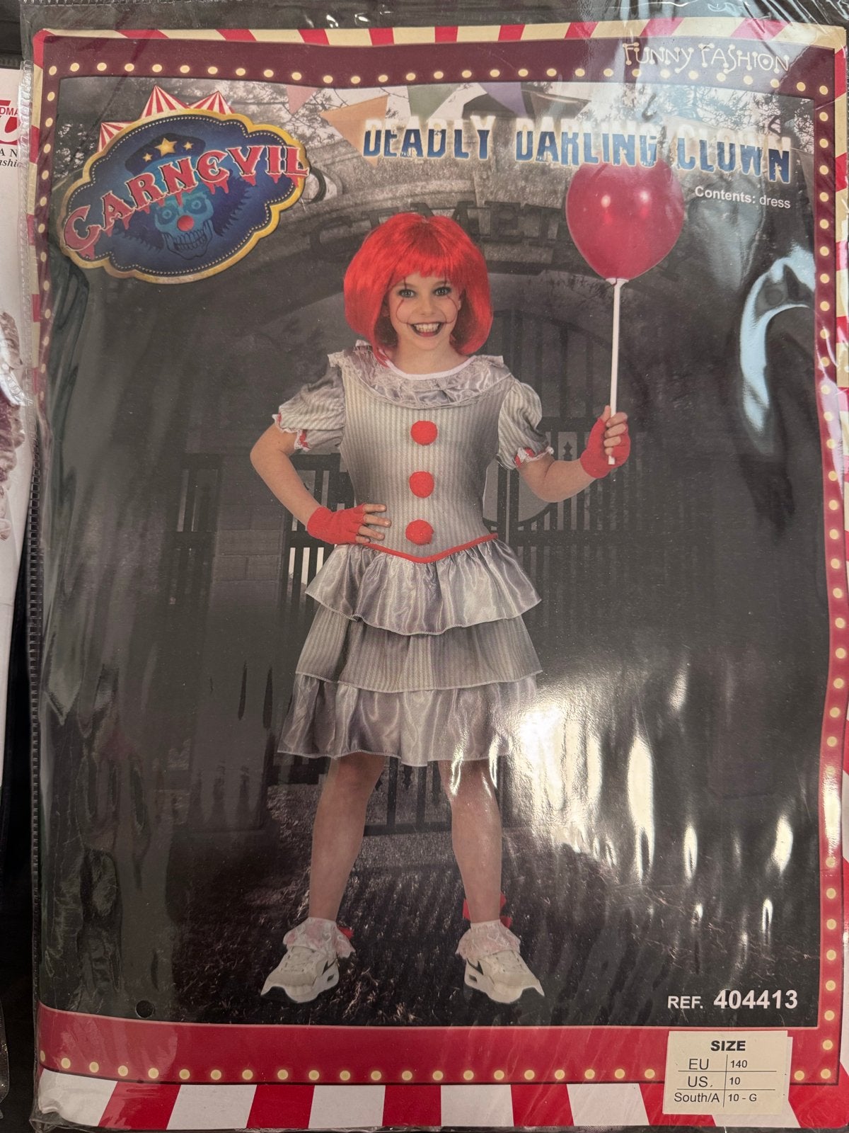PENNY WISE  Clown Kostuum - Zo goed als nieuw, Ophalen of Verzenden, Zo goed als nieuw, 134 t/m 140, Meisje