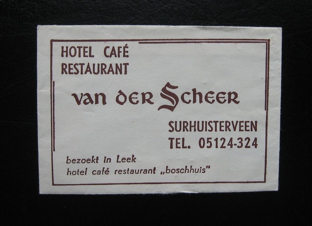 2230 Surhuisterveen - Hotel Cafe Rest. van der Scheer, Verzenden, Nederland