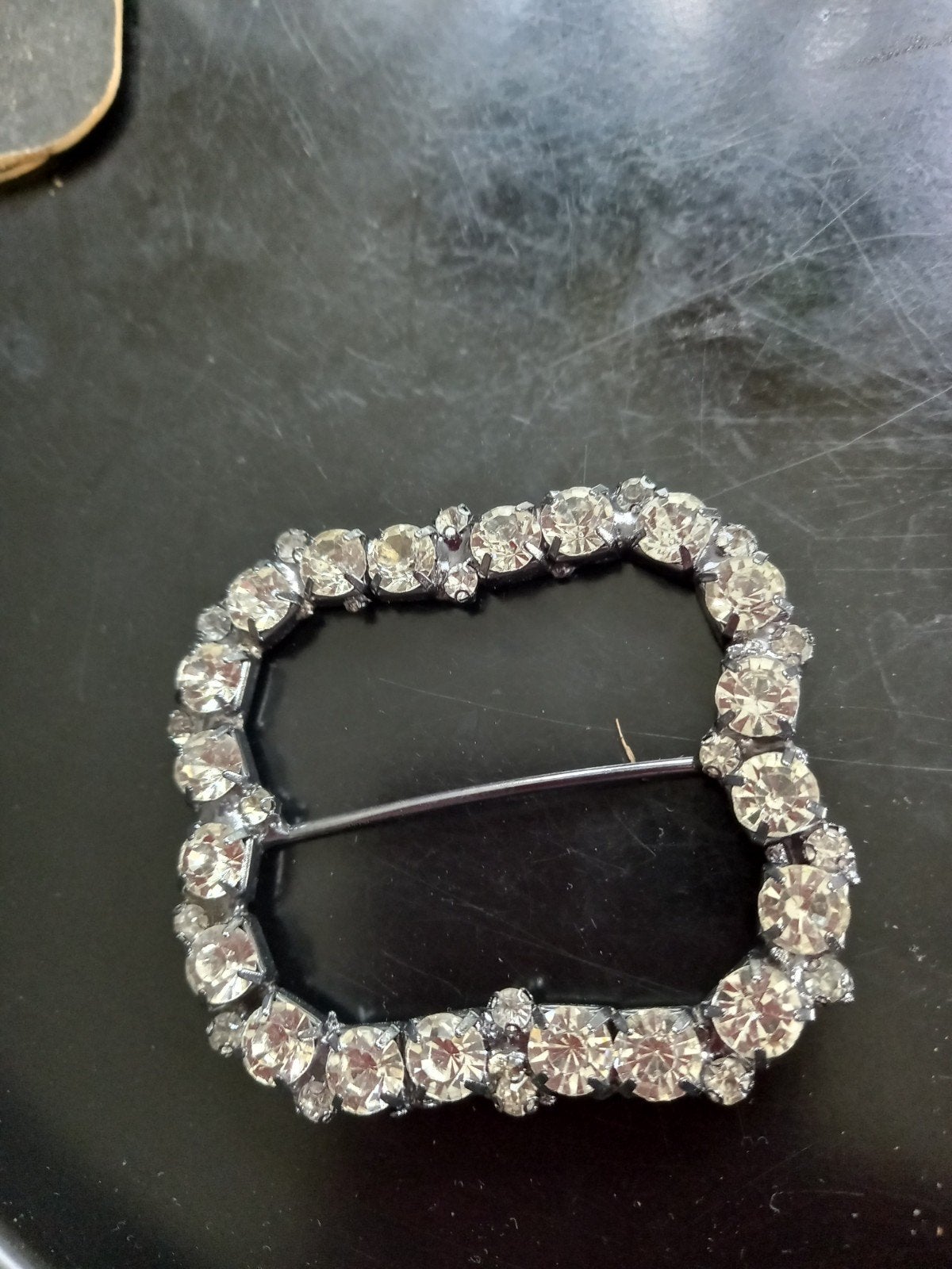 mooie gesp voor de feestdagen zirconia, Sieraden, Tassen en Uiterlijk, Ophalen of Verzenden, Nieuw, Zwart, Dame