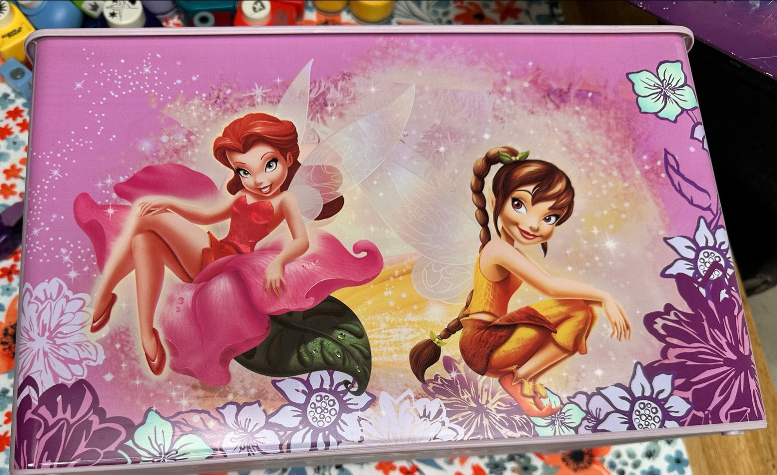 Disney Fairies Tinkerbell Opbergdoos, Ophalen of Verzenden, Overige figuren, Gebruikt, Overige typen