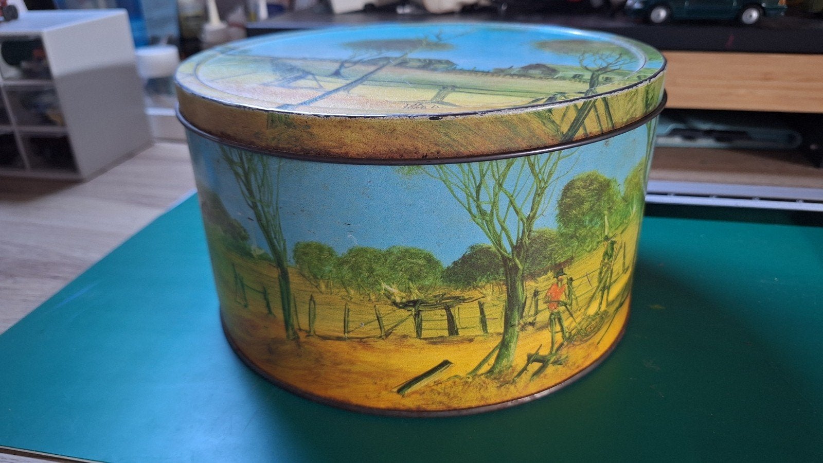 Vintage Arnott's Outback koektrommel - Australische Scène, Ophalen of Verzenden