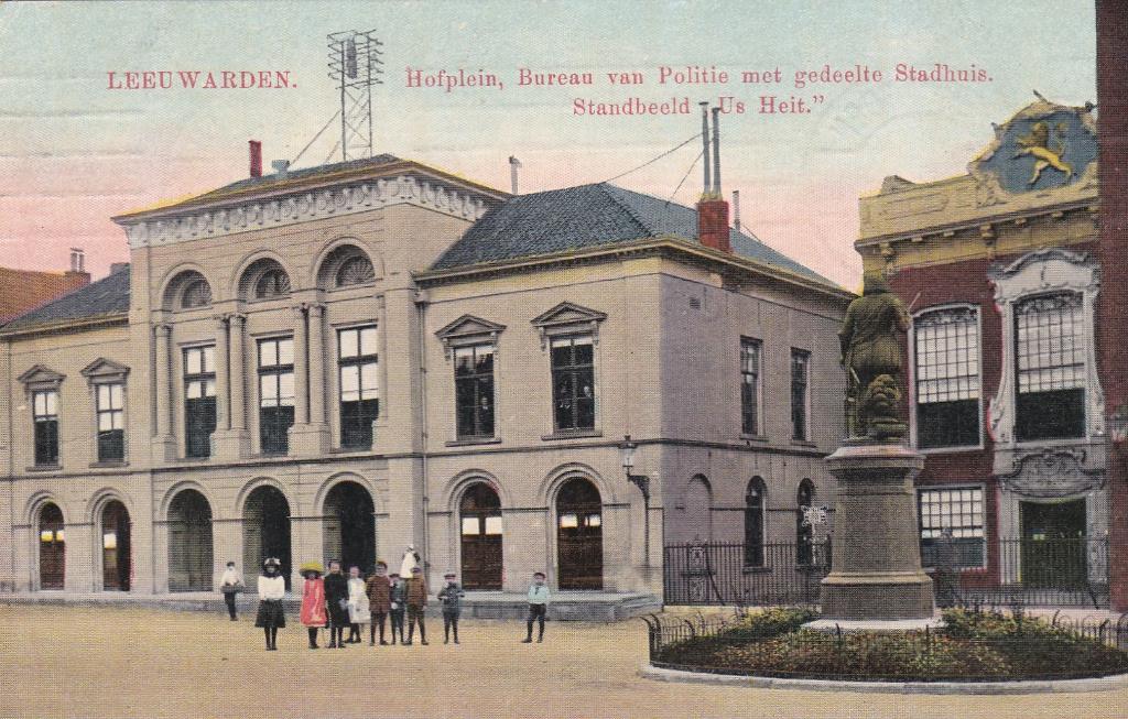 GA1660 leeuwarden Hofplein Bureau van Politie Us Heit 1915, Verzenden, Voor 1920, Gelopen, Friesland