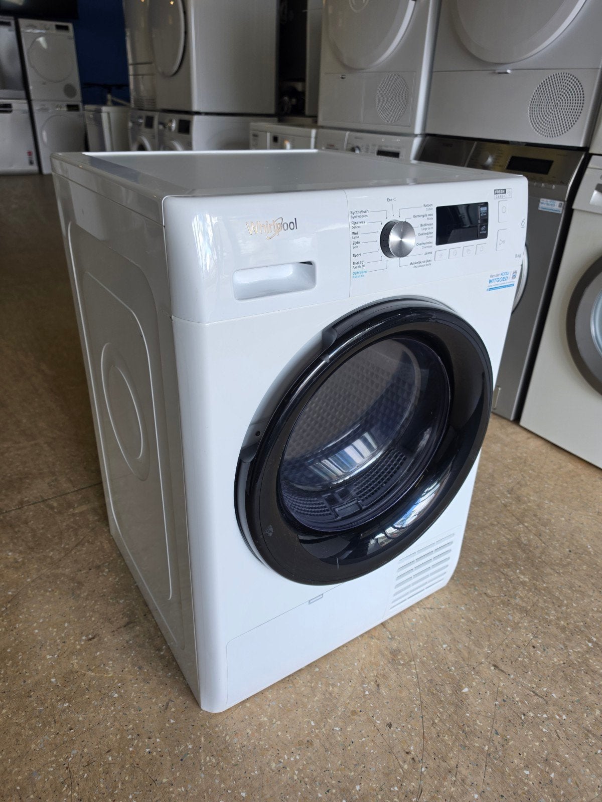 Whirlpool condensdroger | 8 kilo | Garantie & Gratis thuis ✅, Ophalen, Jirnsum, Anti-kreukfase, 8 tot 10 kg