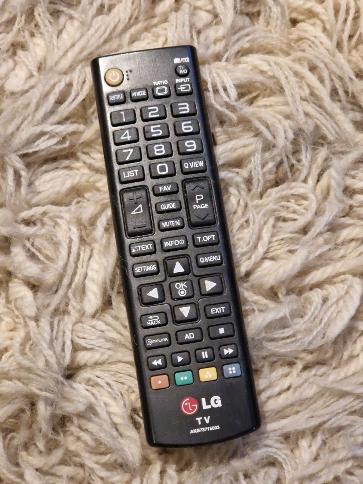 LG afstandsbediening, Ophalen, Tv