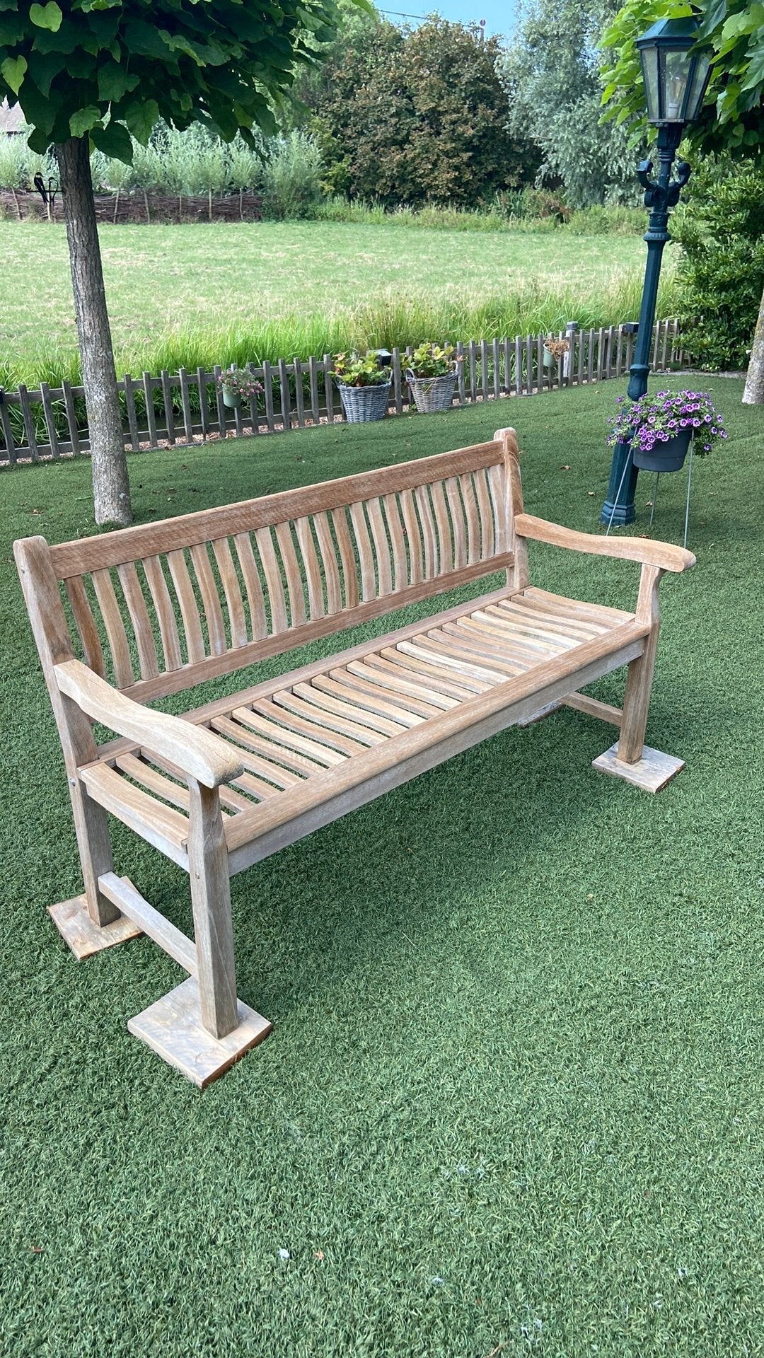 Teakhouten tuinbank., Tuin en Terras, Tuinbanken, Ophalen, Zo goed als nieuw, Teakhout