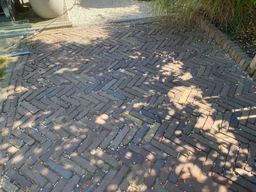 Gebakken klinkers extra hoog ruim 15m2, Ophalen, Zo goed als nieuw, 10 m² of meer, Klinkers