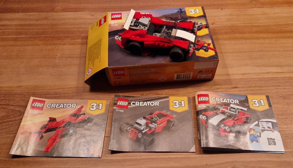 Lego Creator 3in1 Sportwagen (31100), Compleet, Lego, Ophalen of Verzenden, Zo goed als nieuw