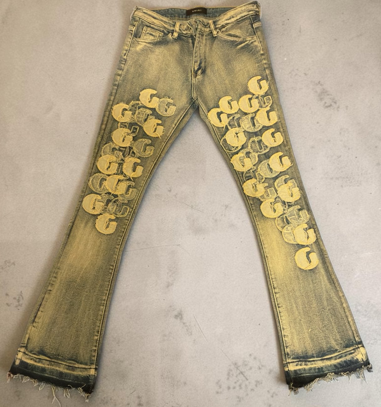 Amiri jeans GG-logo's met tags - Maat 29, Kleding | Heren, Ophalen of Verzenden, Zo goed als nieuw, Blauw, W32 (confectie 46) of kleiner