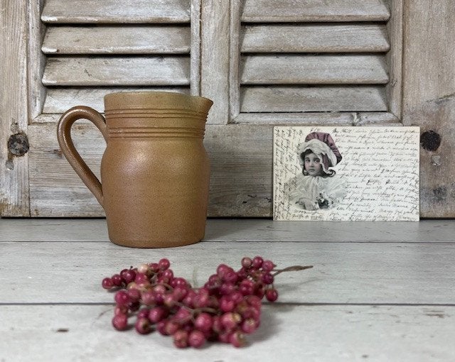 Grès du Berry schenkkannetje met tuit en oor, Antiek en Kunst, Antiek | Keramiek en Aardewerk, Ophalen of Verzenden