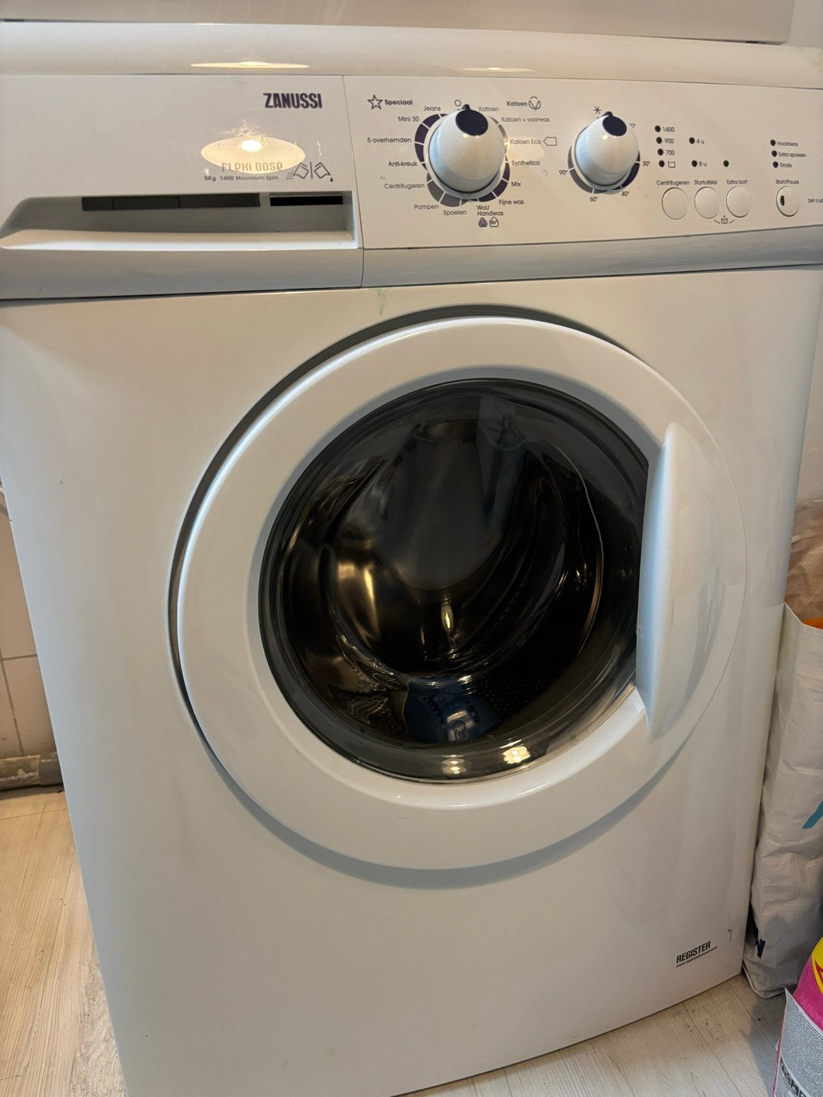 Zanussi Voorlader Wasmachine - ZWF 5140 P, Ophalen, Gebruikt, Voorlader, 85 tot 90 cm