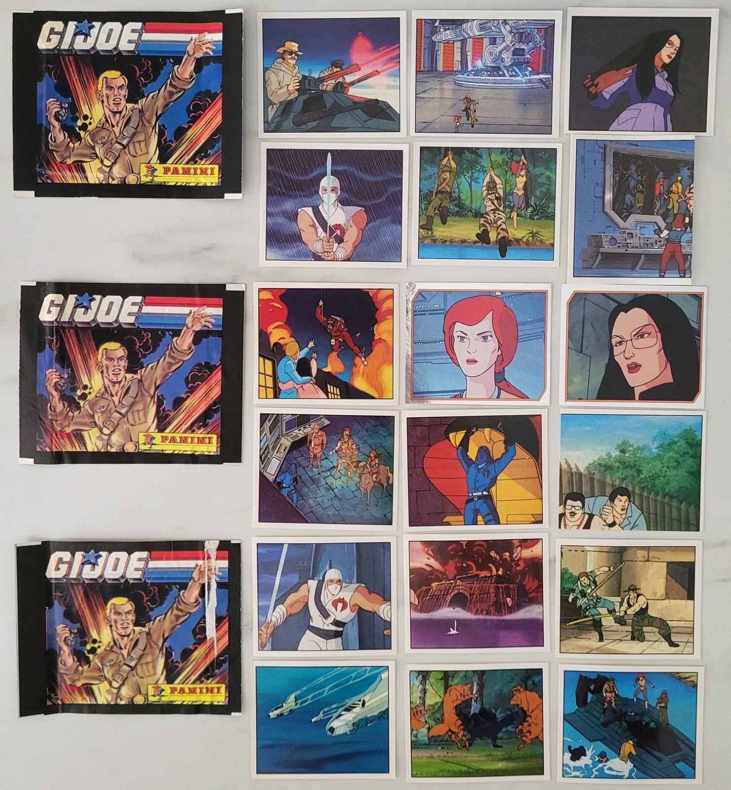 Panini - GI Joe - 18 stickers met zakjes, Ophalen, Zo goed als nieuw, Film, Tv of Omroep