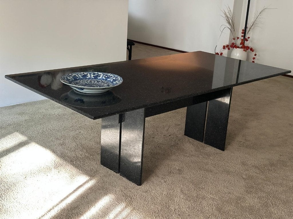 Granieten Tuintafel, Tuin en Terras, Ophalen, Zo goed als nieuw, Rechthoekig, Overige materialen