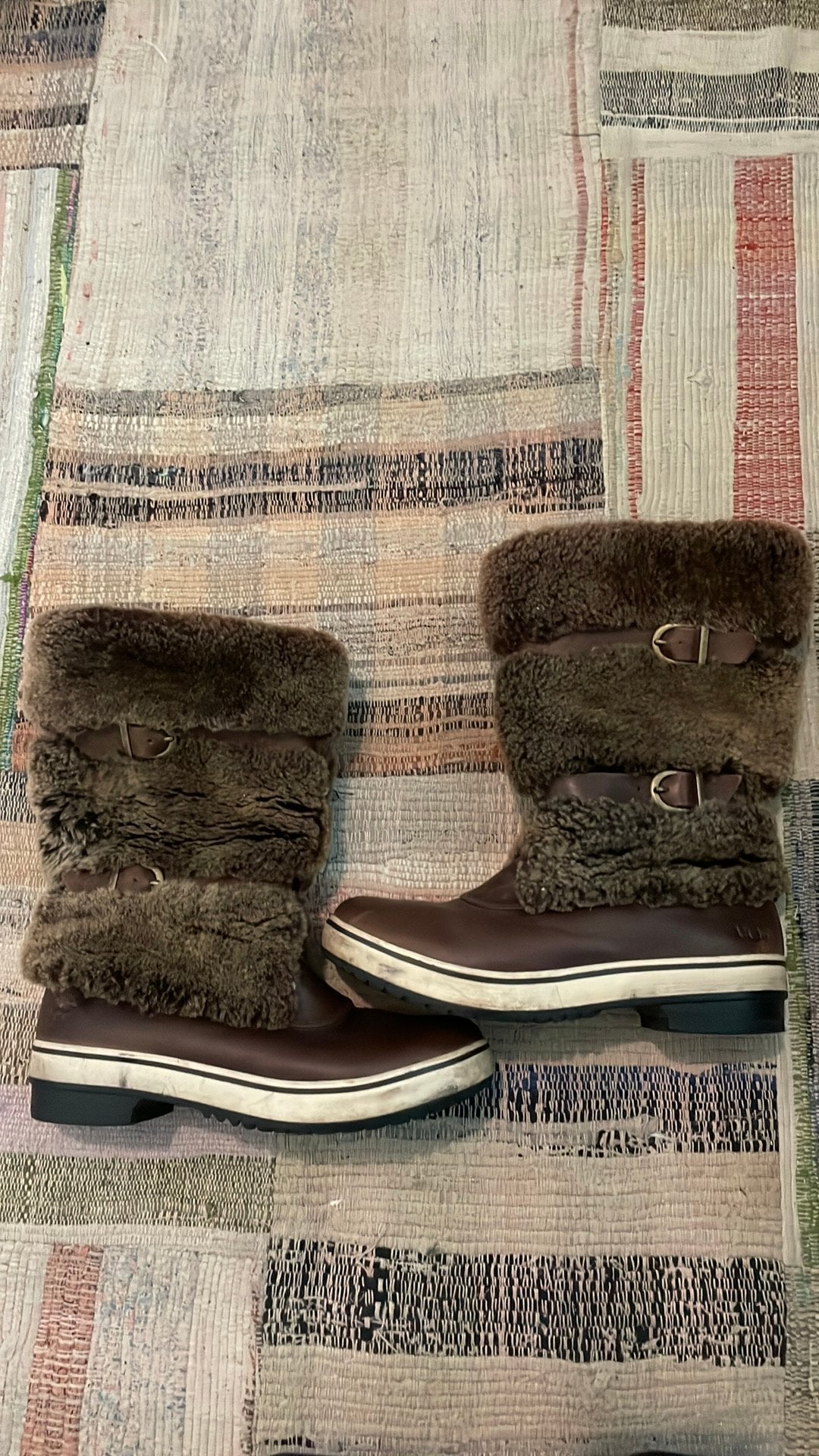 Warme Ugg laarzen maat 39 (=38), Kleding | Dames, Schoenen, Hoge laarzen, Bruin, Ophalen of Verzenden, Gedragen
